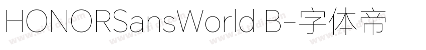 HONORSansWorld B字体转换